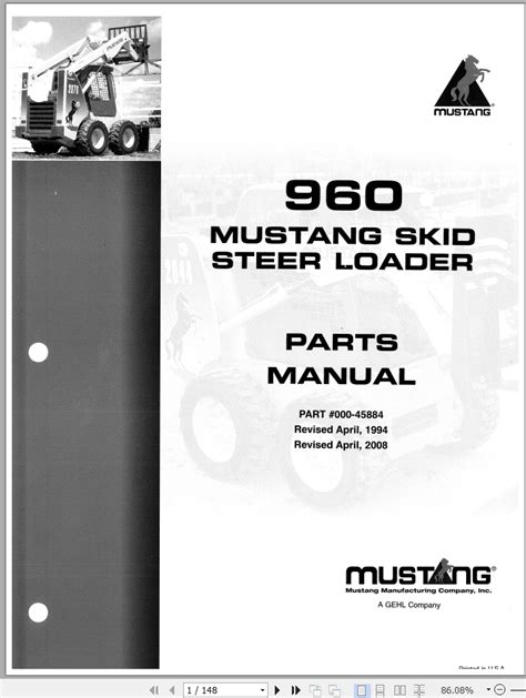 picture of hydraulic reservoir on a mustang 960 skid steer|mustang skid steer repair manual.